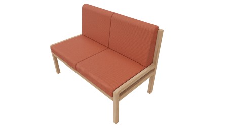 Banquette Noé 2 places sans accoudoirs